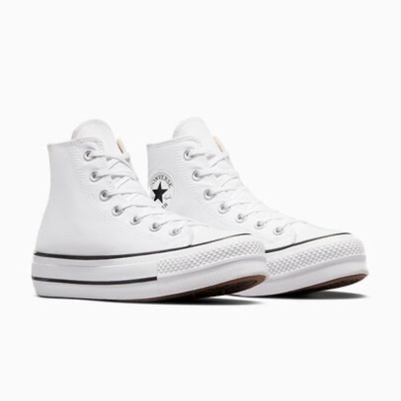 Chuck Taylor All Star Lift Platform WOMEN'S HIGH TOP SHOE White/Black/White 6.5 - Picture 4 of 15